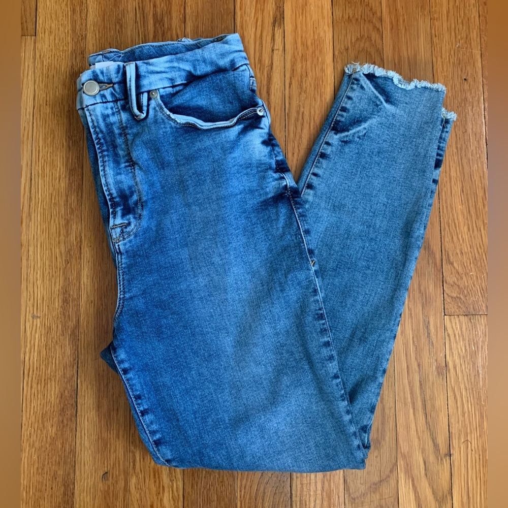 Good American Distressed Blue Skinny Jeans